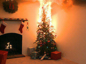 Christmas Tree Fire 